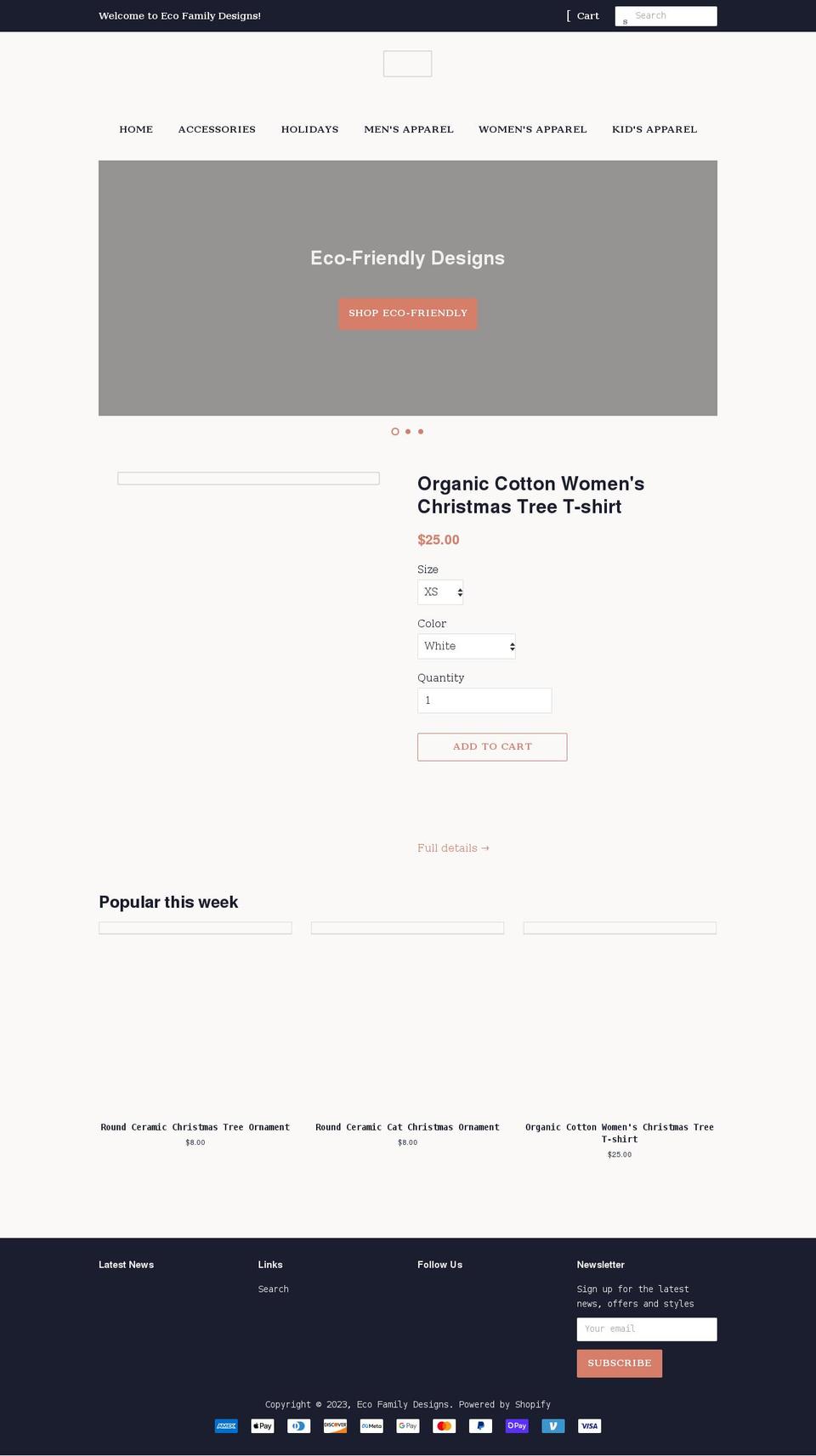 ecofamilydesigns.com shopify website screenshot