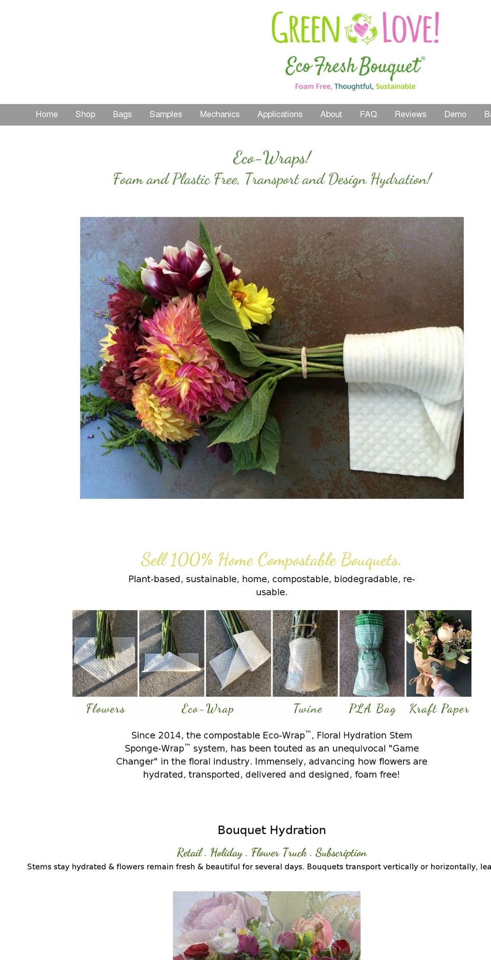 ecofreshbouquet.com shopify website screenshot