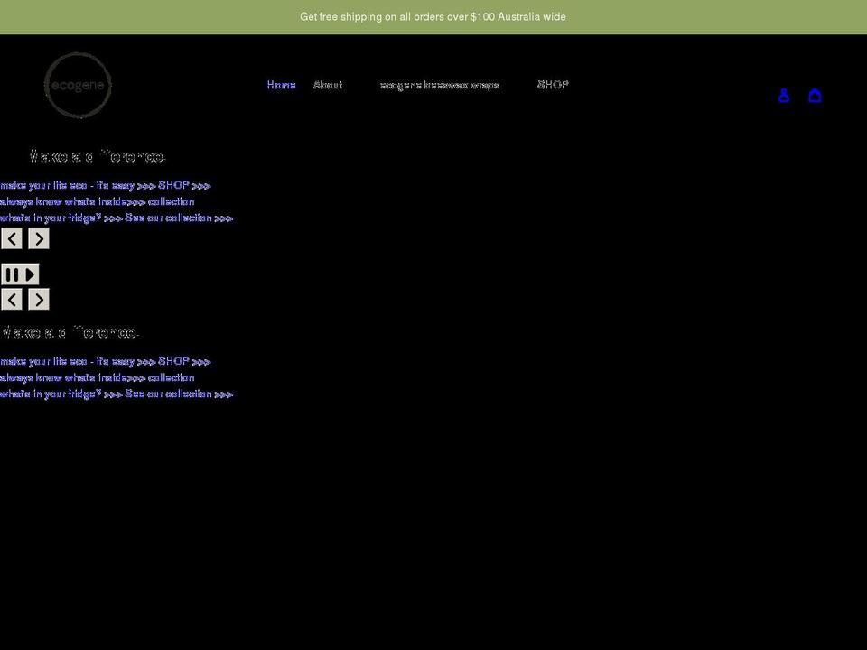 ecogene.com.au shopify website screenshot