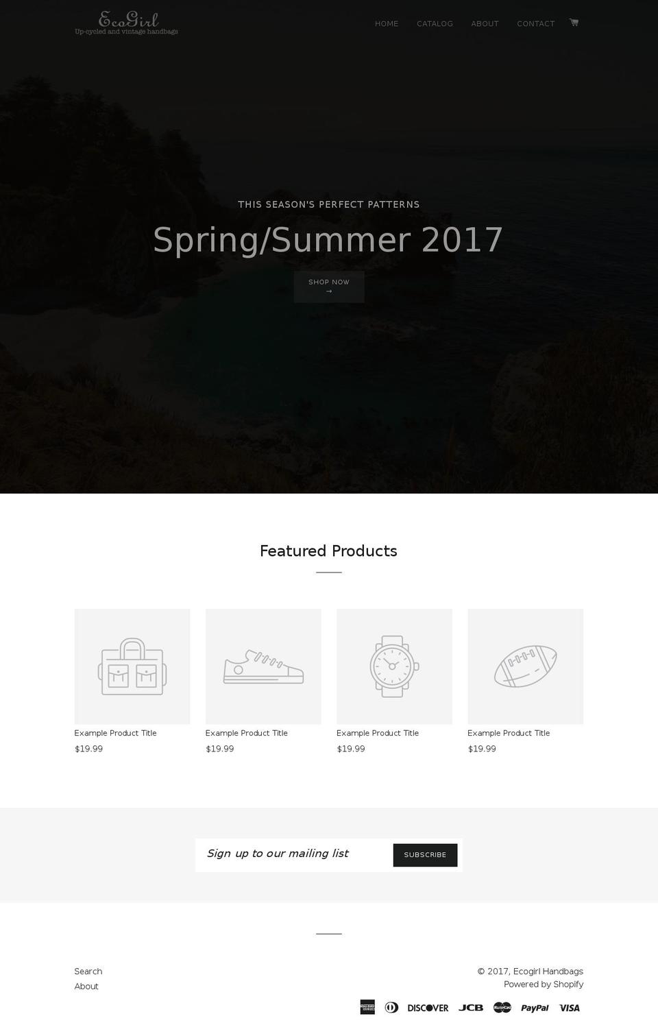 ecogirlonline.com shopify website screenshot