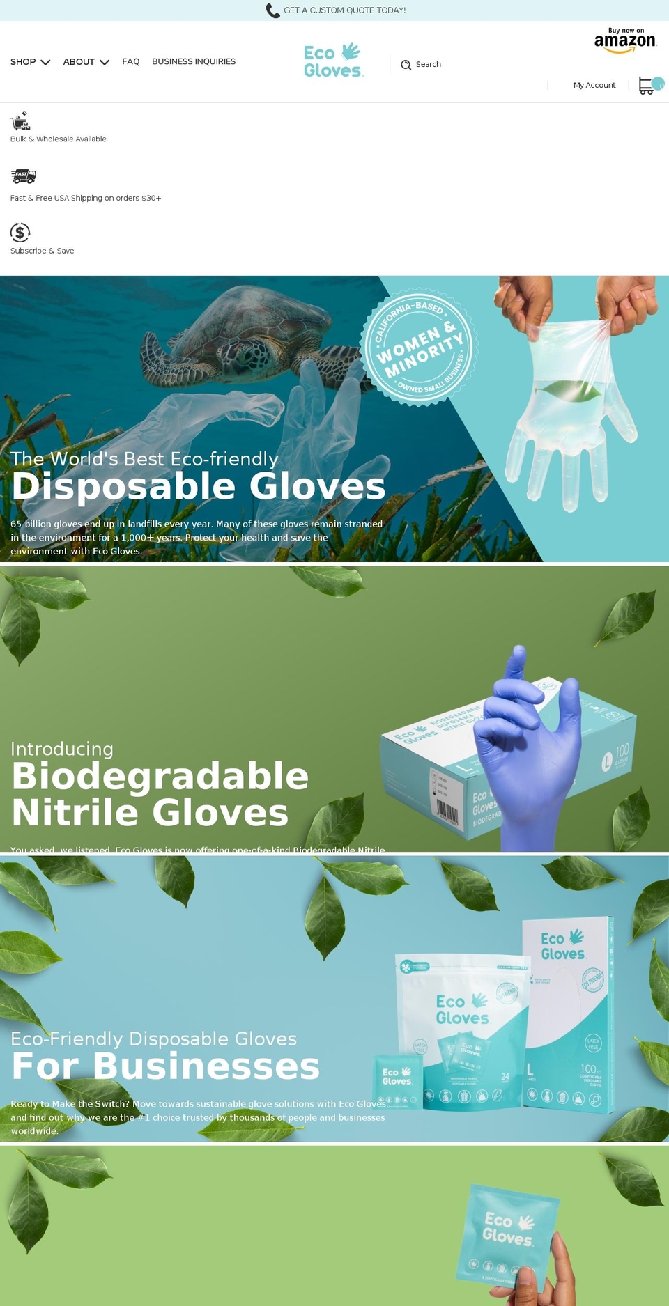 ecogloves.co shopify website screenshot