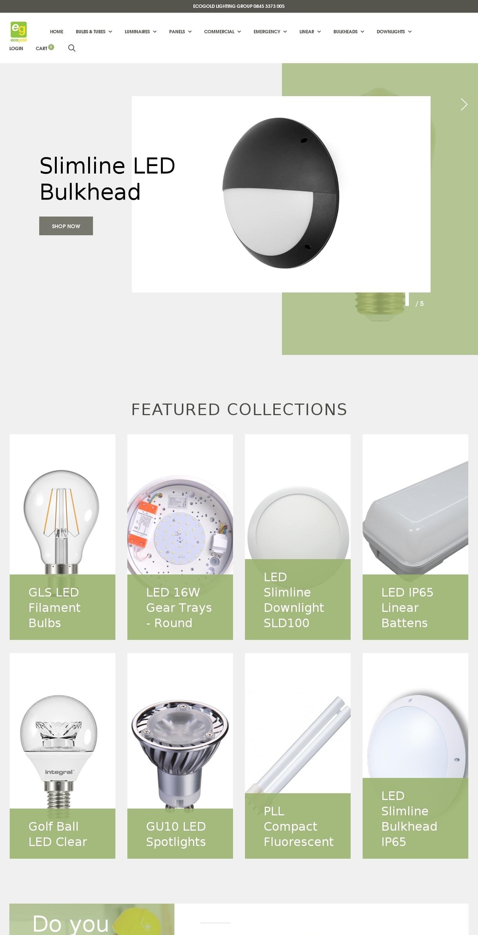 ecogoldlamps.com — Shopify storefront screenshot