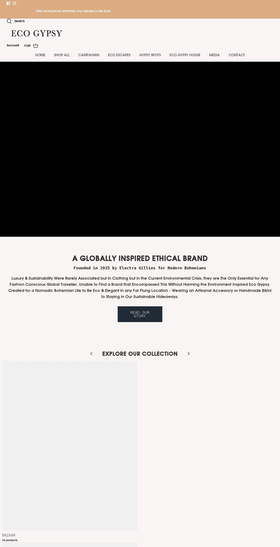 ecogypsy.net shopify website screenshot