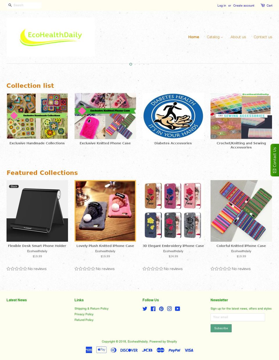 ecohealthdaily.com shopify website screenshot