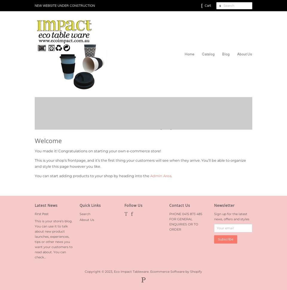 ecoimpact.com.au shopify website screenshot