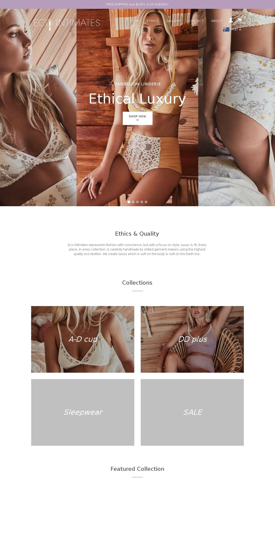 ecointimates.com.au shopify website screenshot