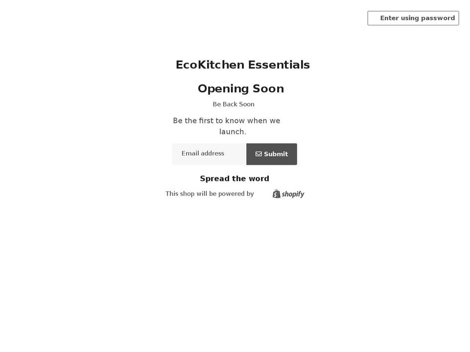 ecokitchenessentials.com shopify website screenshot
