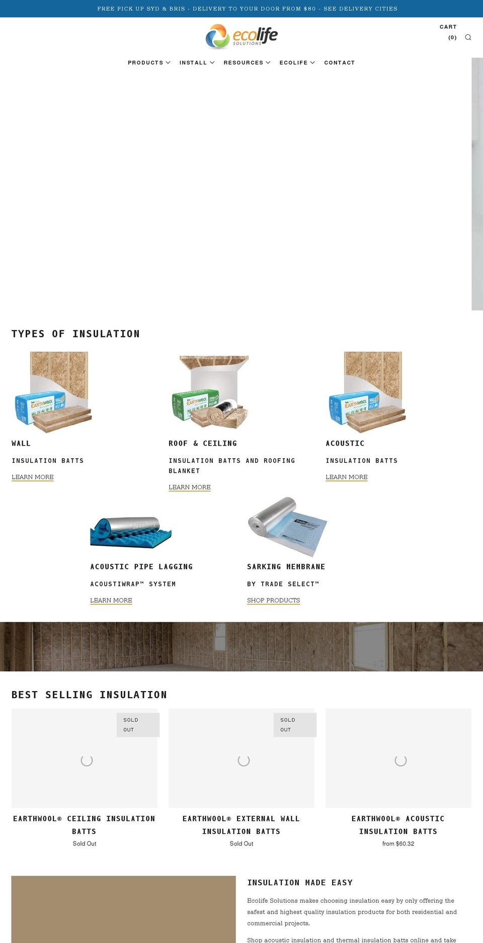 ecolifesolutions.com.au shopify website screenshot