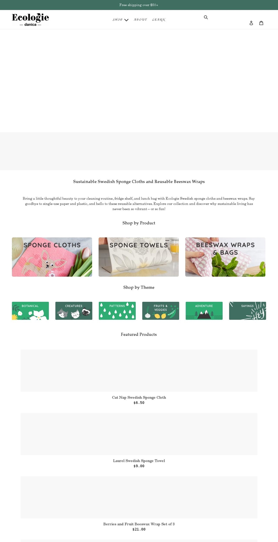 ecologieliving.com shopify website screenshot