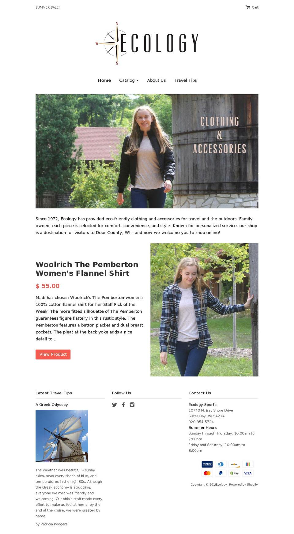 ecologysisterbay.com — Shopify storefront screenshot
