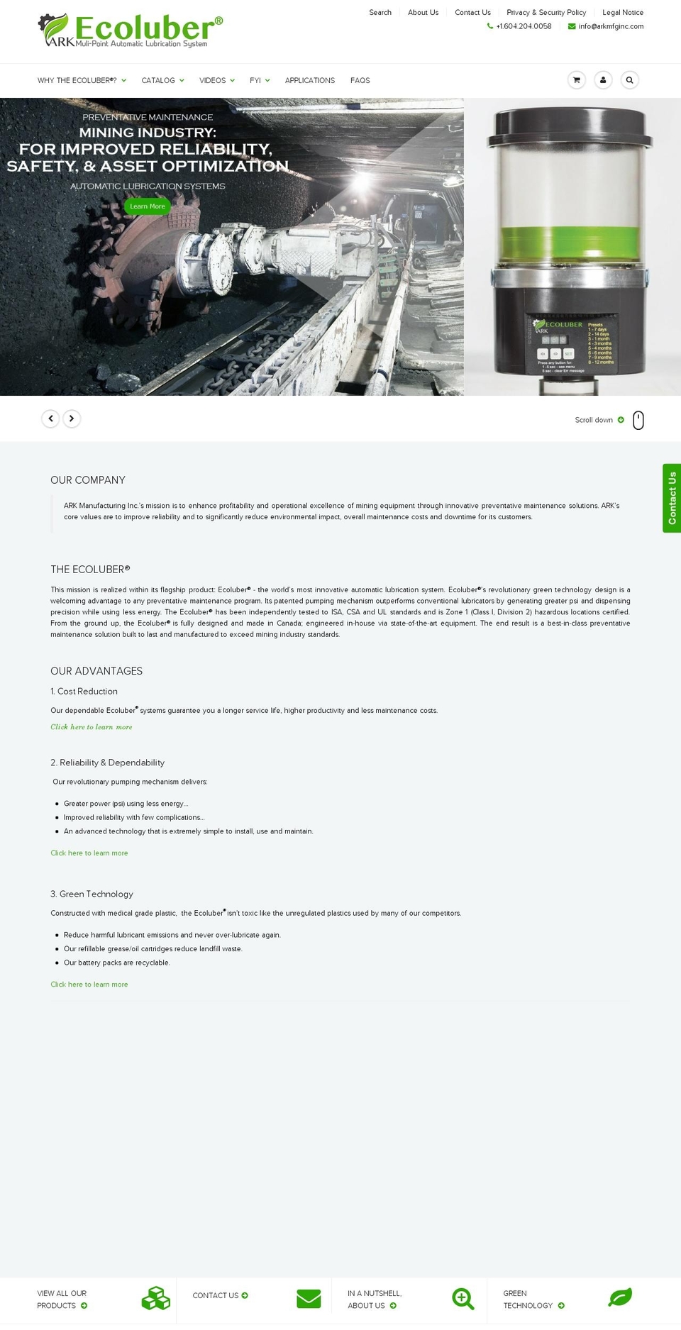 ecoluberstore.com shopify website screenshot