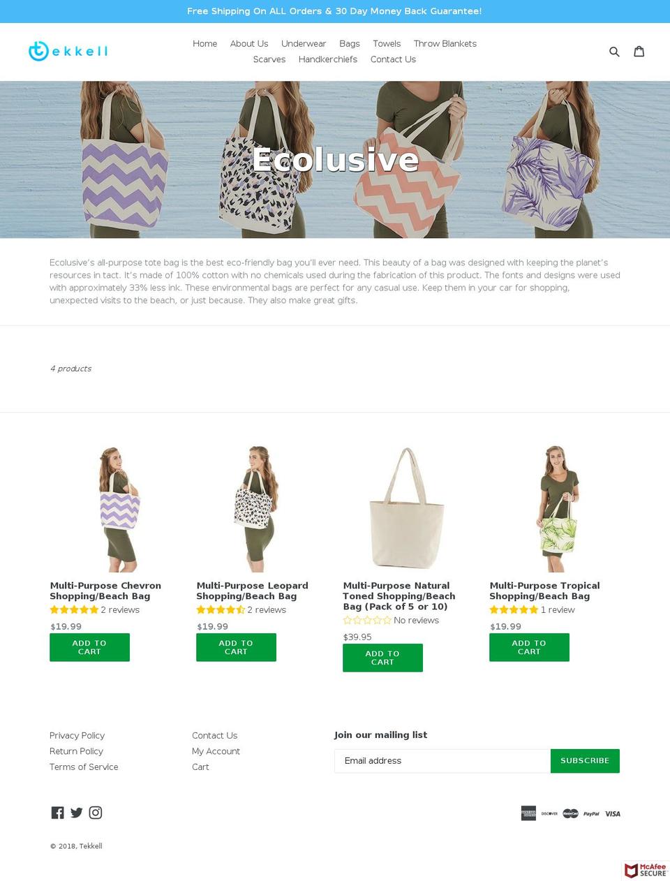 ecolusive.com — Shopify storefront screenshot