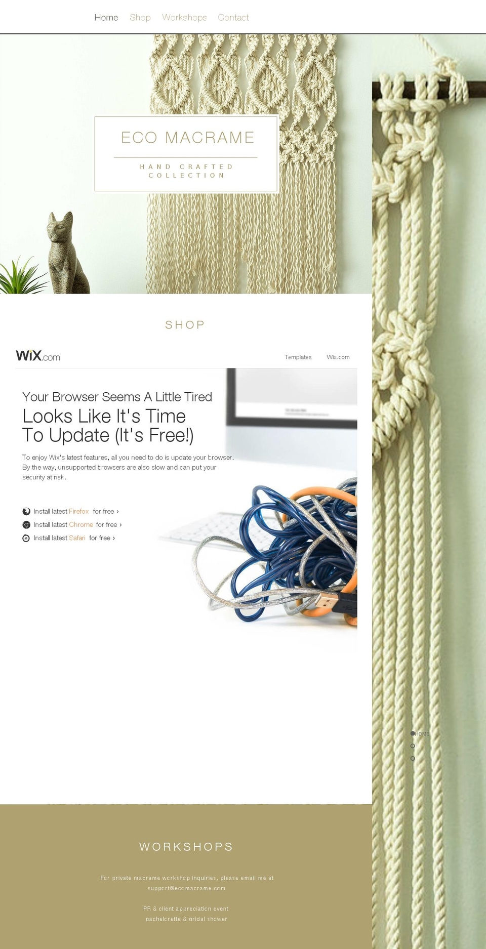 ecomacrame.com — Shopify storefront screenshot