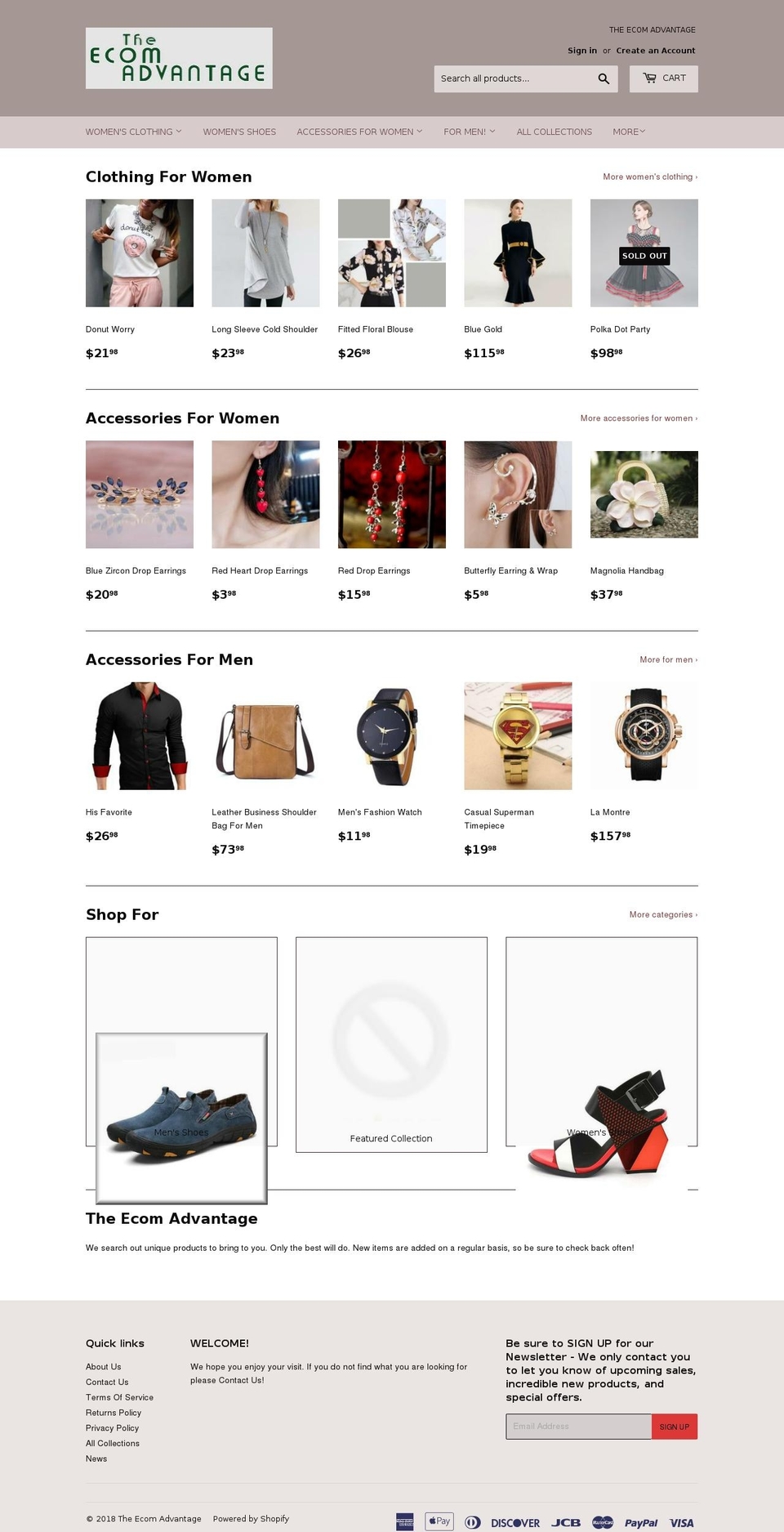 ecomadv.com — Shopify storefront screenshot