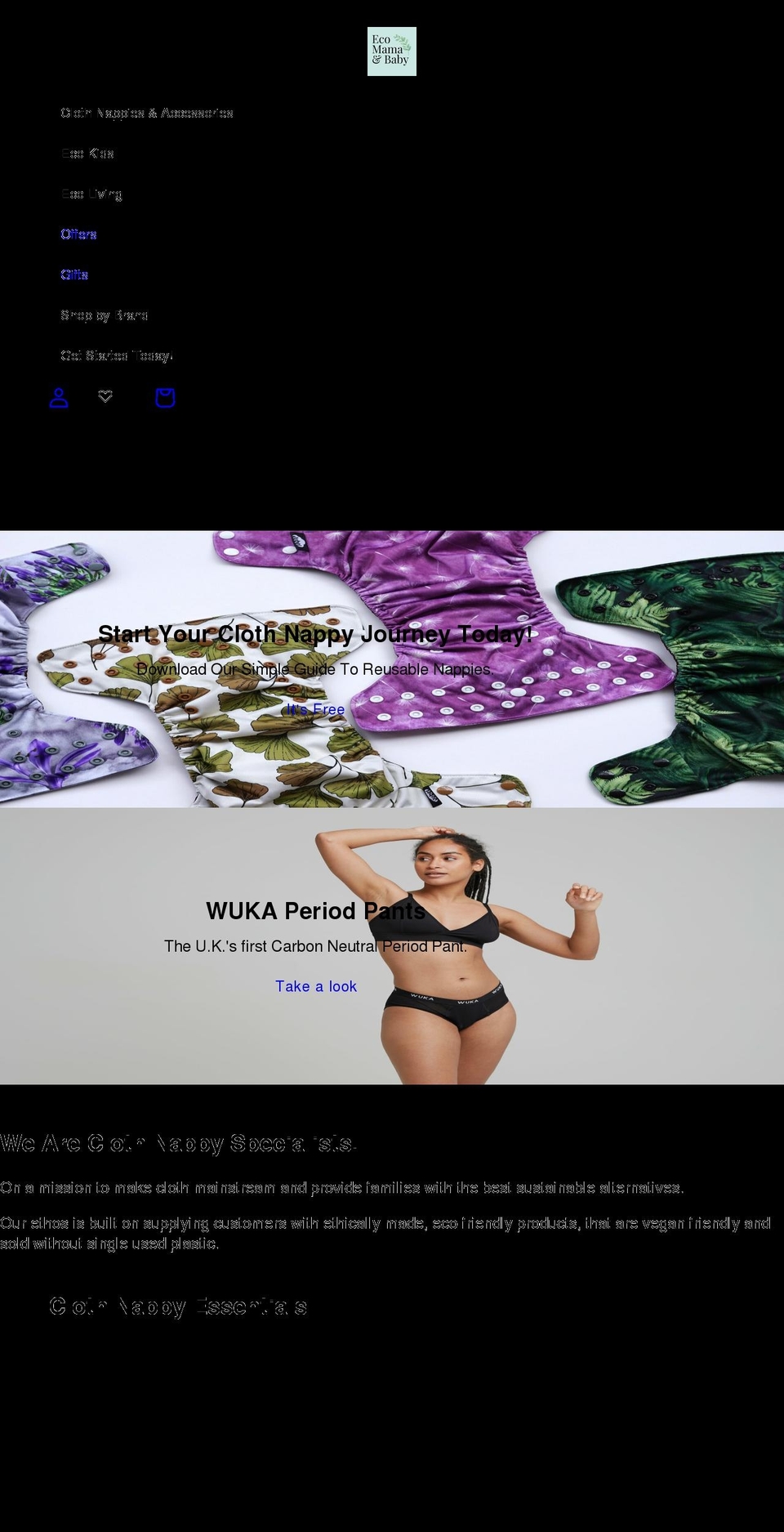 ecomamaandbaby.co.uk shopify website screenshot
