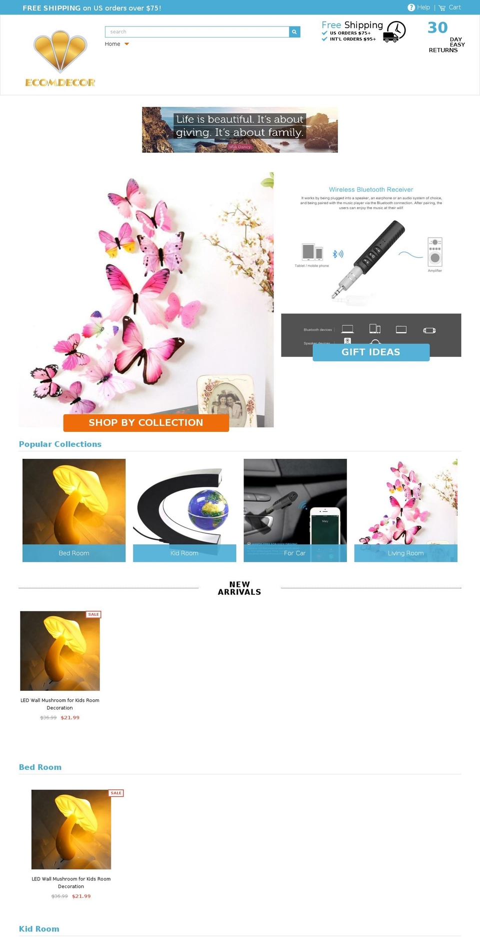 ecomdecor.com — Shopify storefront screenshot