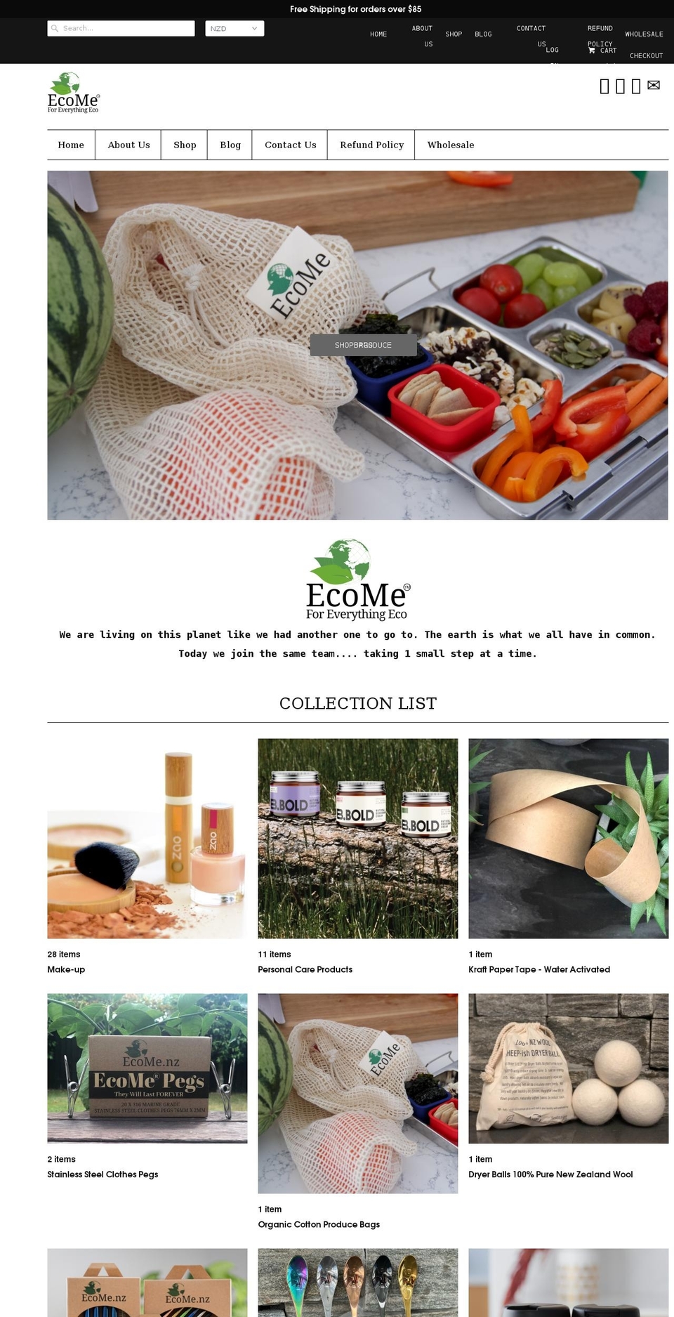 ecome.nz shopify website screenshot