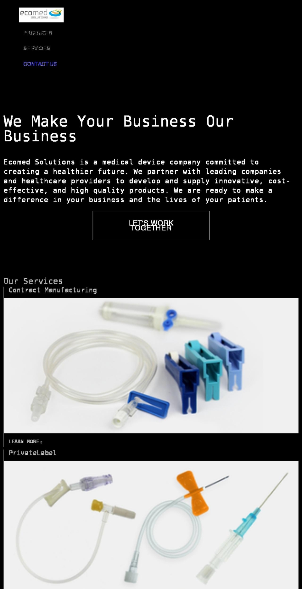 ecomed-solutions.com shopify website screenshot
