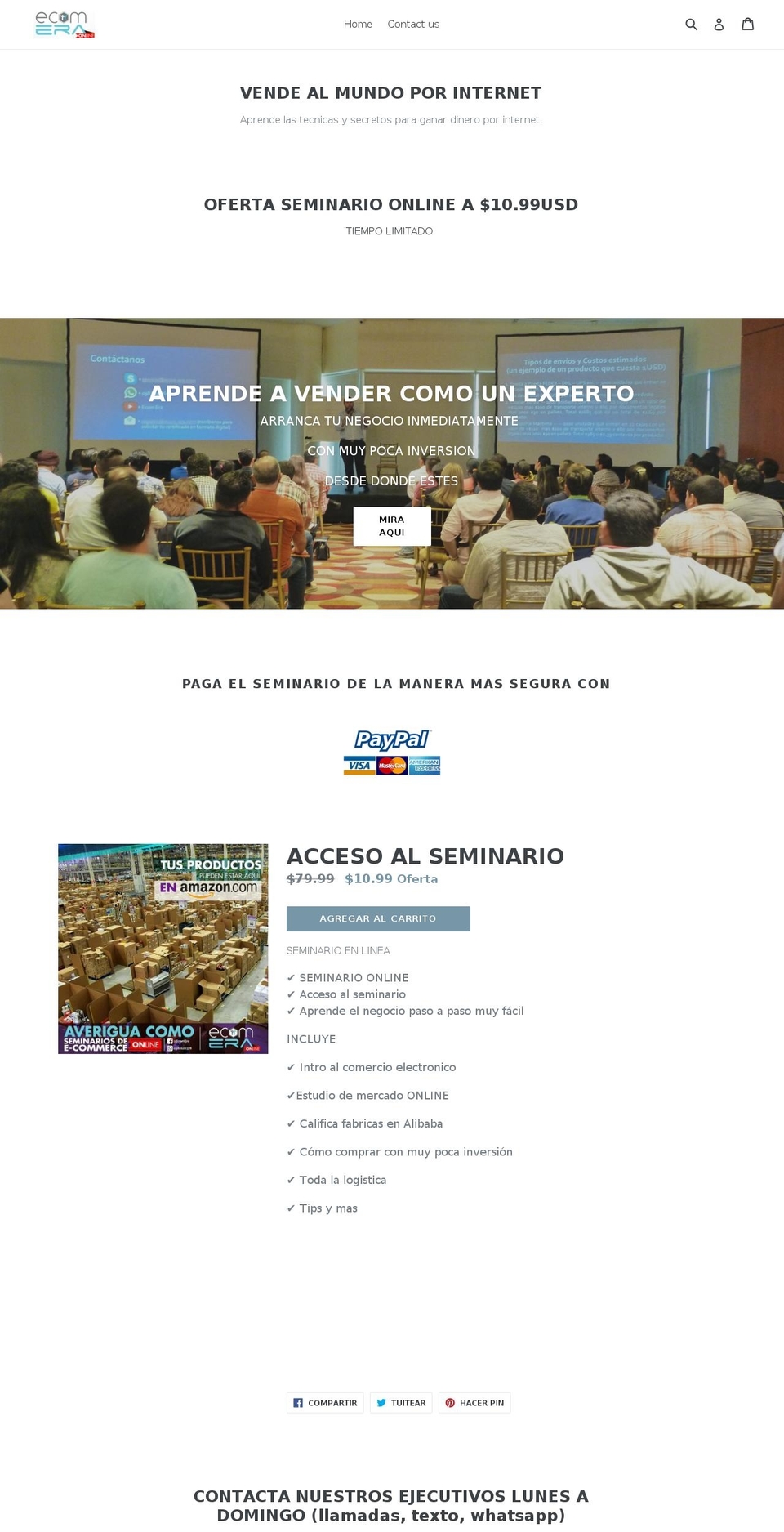 ecomeraonline.com shopify website screenshot