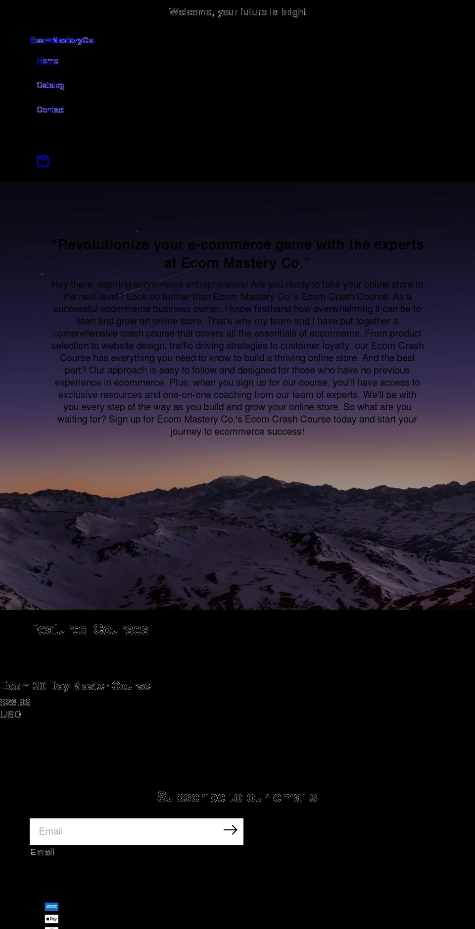 ecommastercourse.com shopify website screenshot