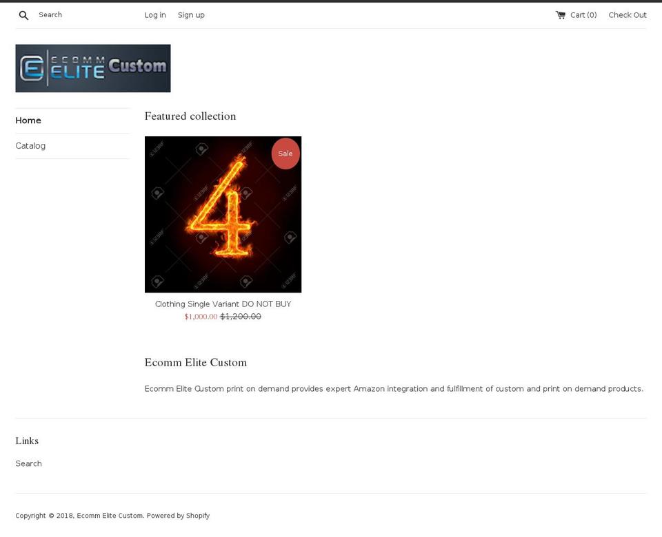 ecommelitecustom.com — Shopify storefront screenshot