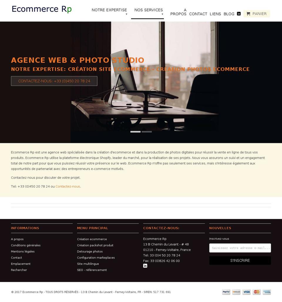 ecommercerp.com shopify website screenshot