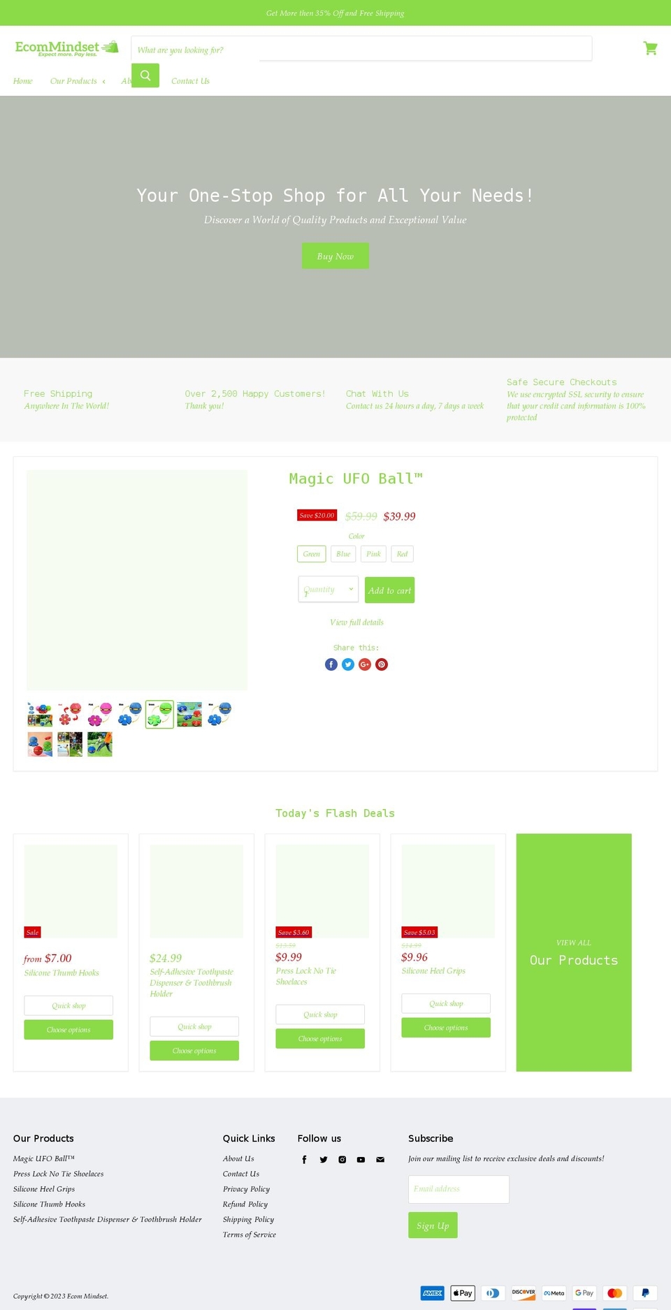 ecommindset.com shopify website screenshot
