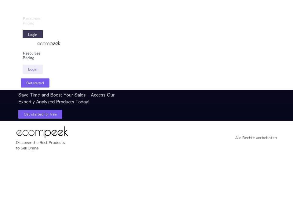 ecompeek.com — Shopify storefront screenshot