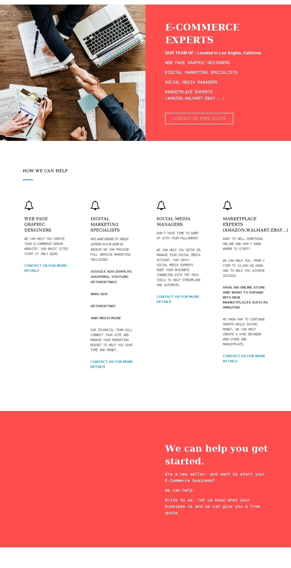 ecomwebbuilder.com shopify website screenshot
