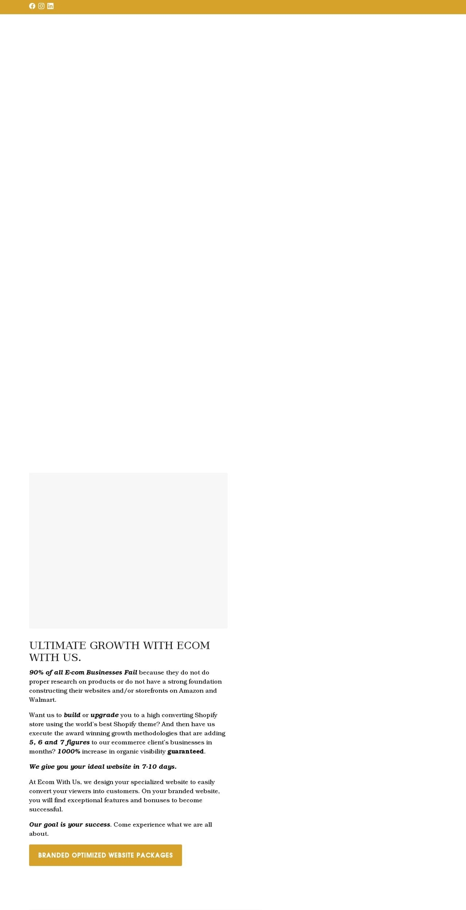 ecomwithus.com shopify website screenshot