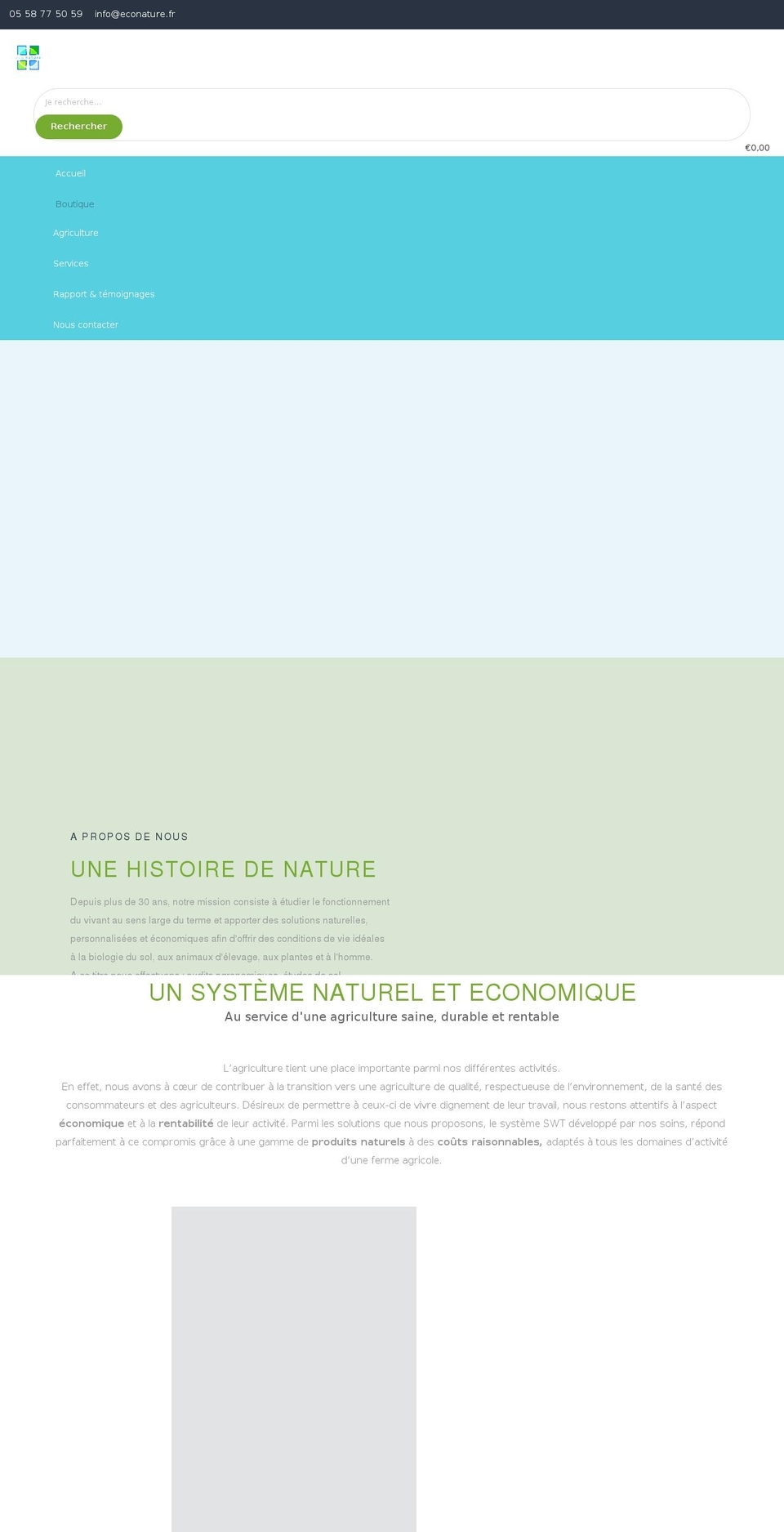 econature.fr shopify website screenshot