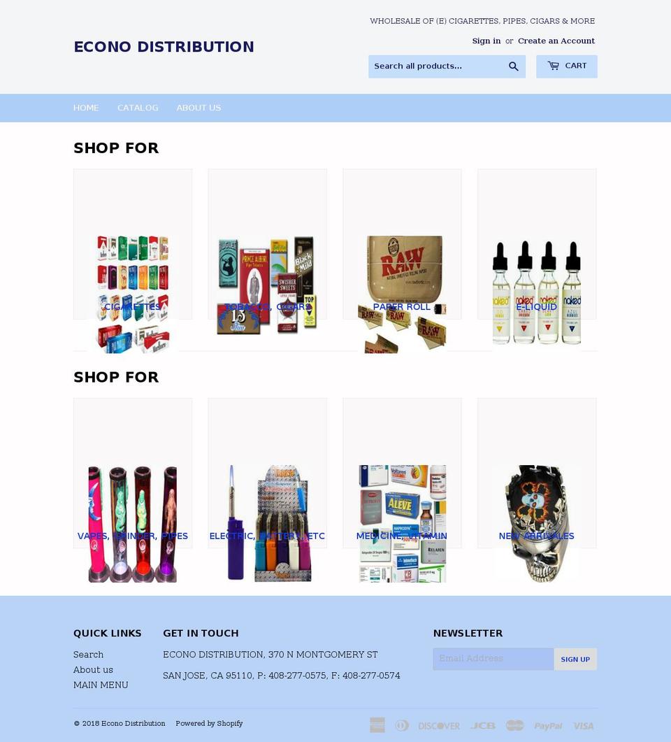 econodistribution.com shopify website screenshot