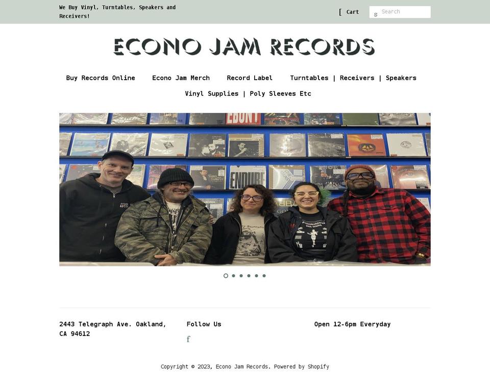econojamrecords.com shopify website screenshot