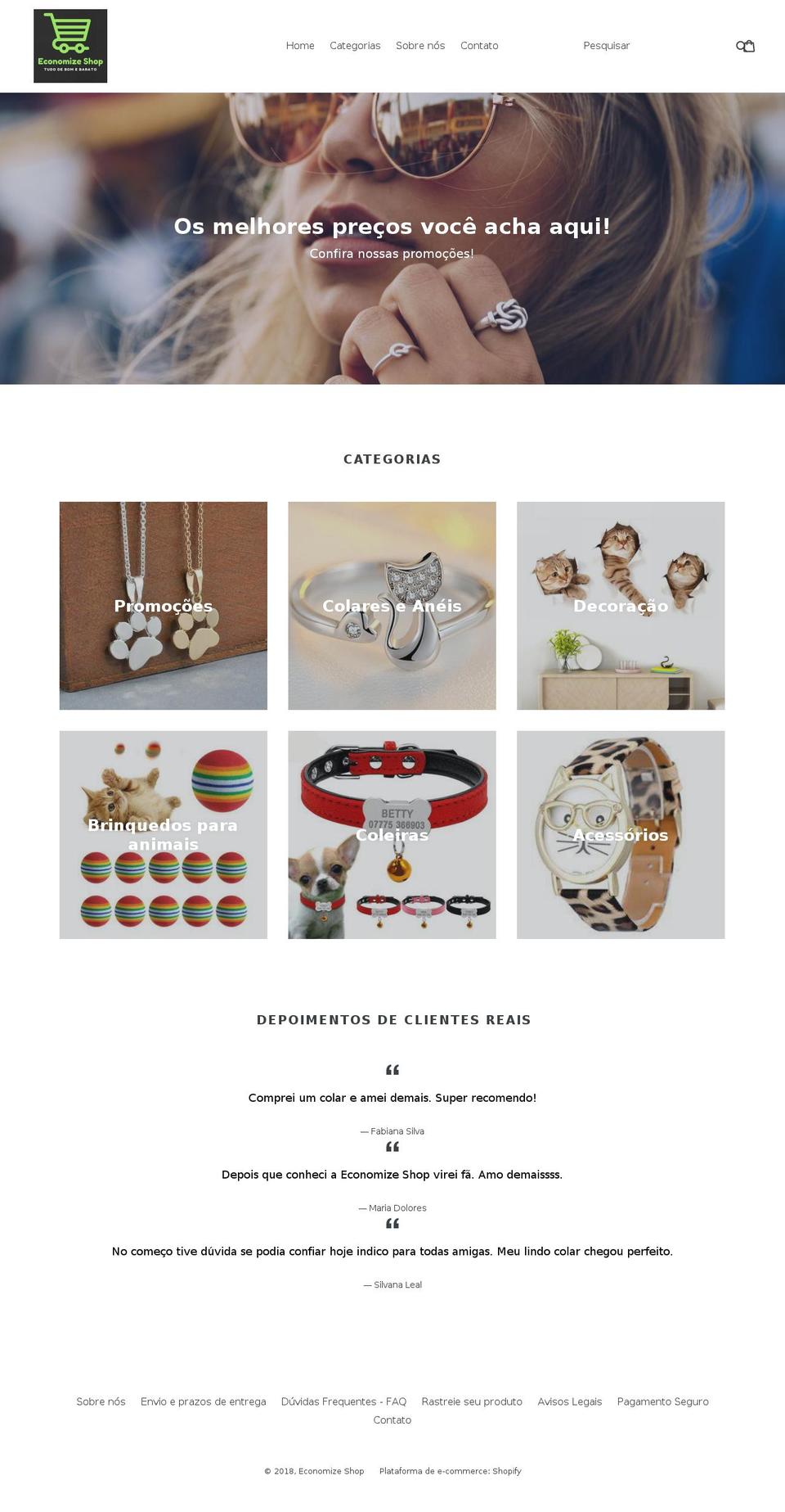 economizeshop.com — Shopify storefront screenshot