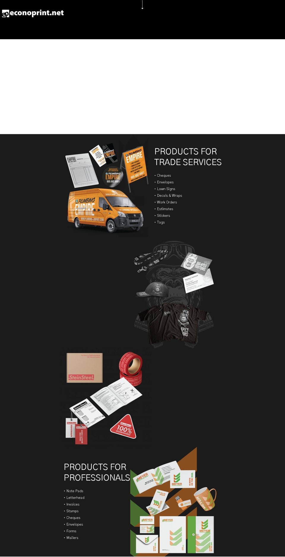 econoprint.net shopify website screenshot