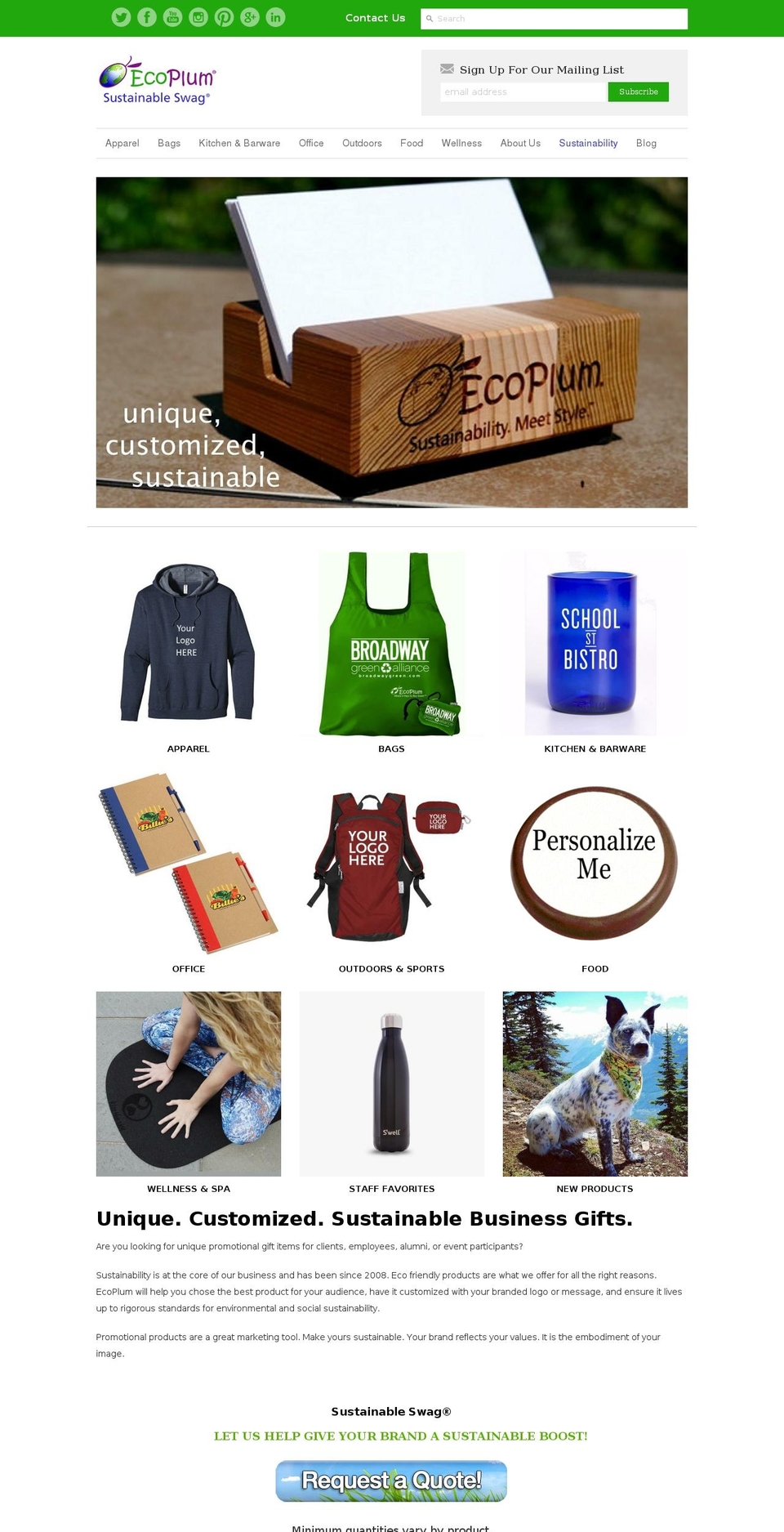 DUPLICATE OF LIVE (usman javed) Shopify theme site example ecoplumbusinessgifts.com
