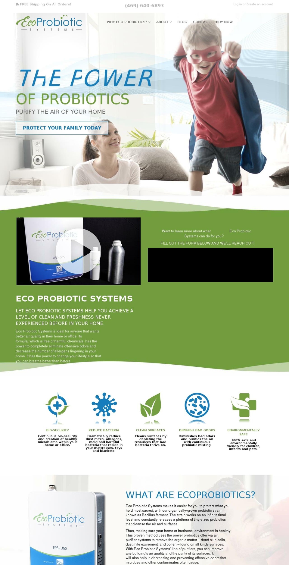 ecoprobioticsystems.com shopify website screenshot