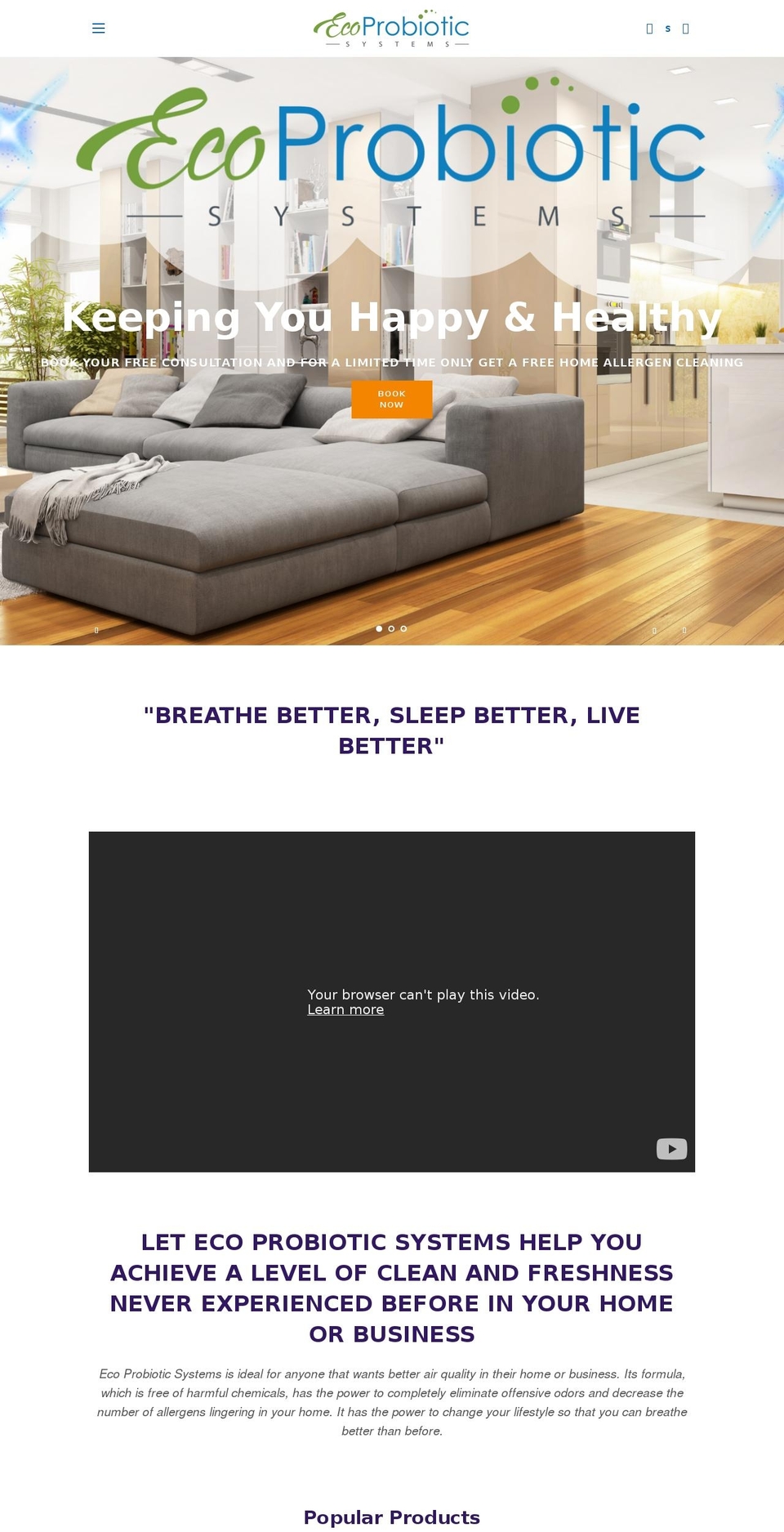 ecoproca.com shopify website screenshot