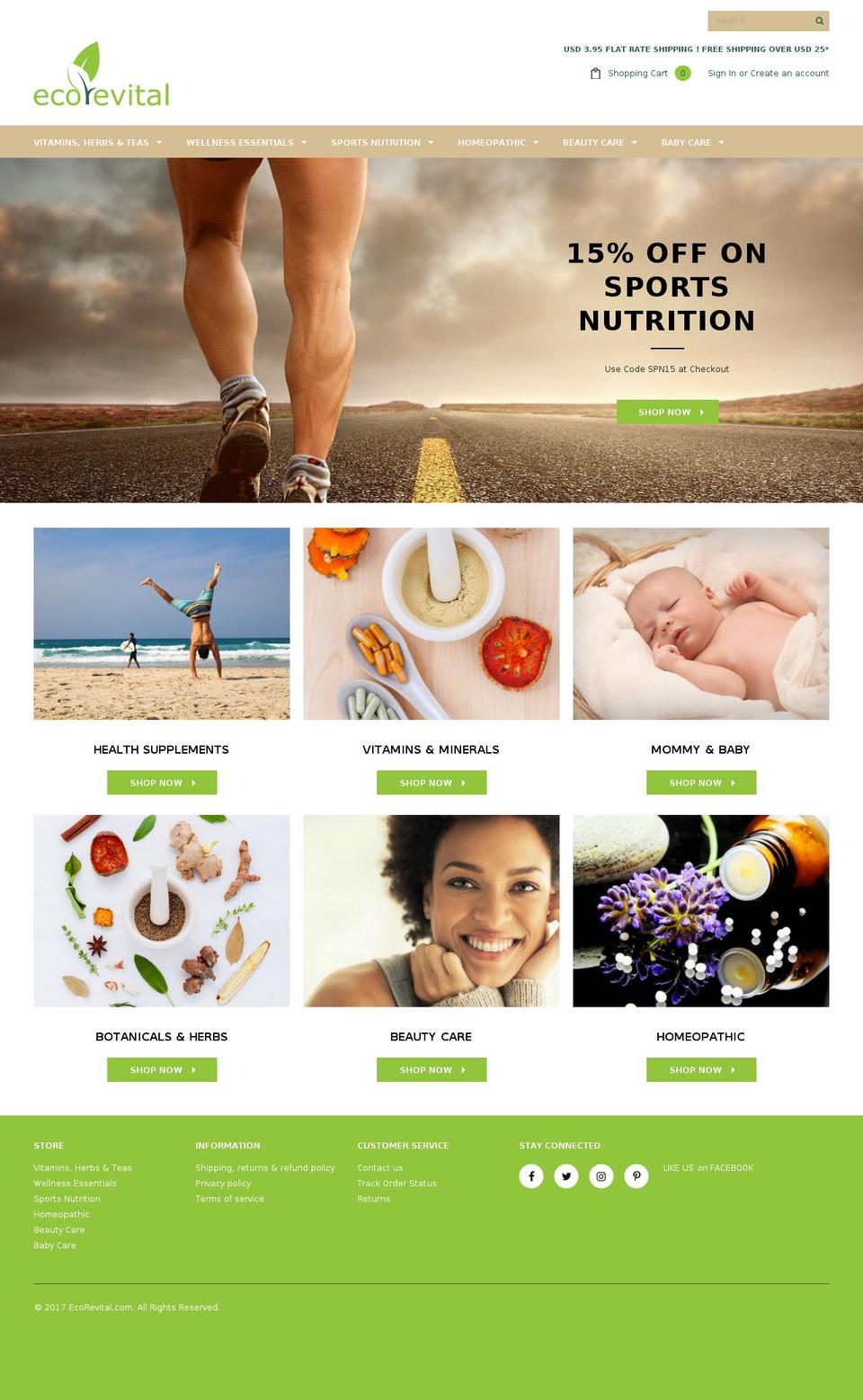 ecorevital.com — Shopify storefront screenshot