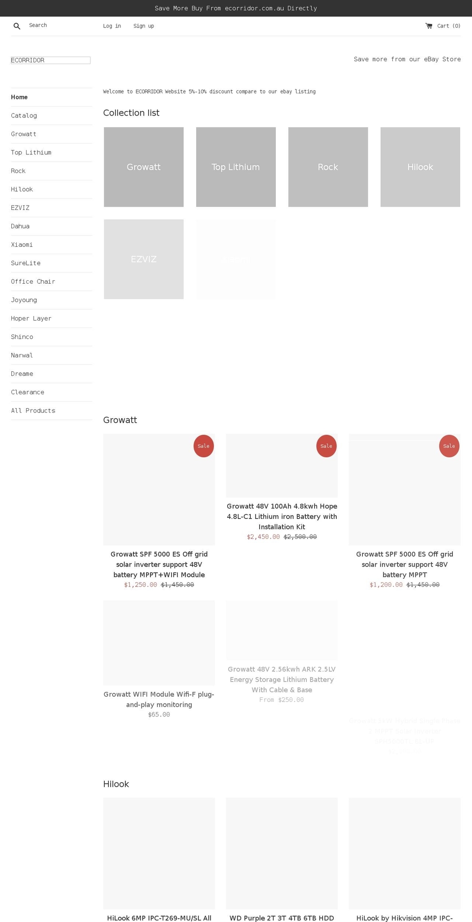 ecorridor.com.au shopify website screenshot