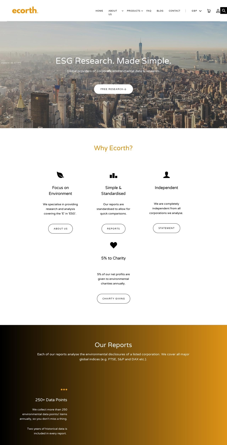 ecorth.com — Shopify storefront screenshot