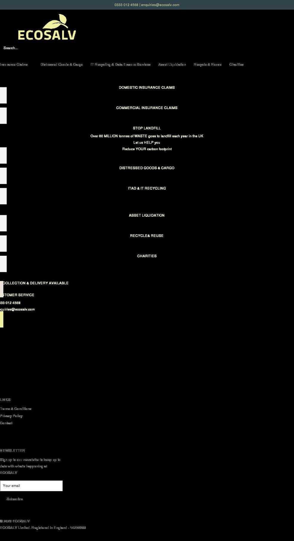 ecosalv.com shopify website screenshot