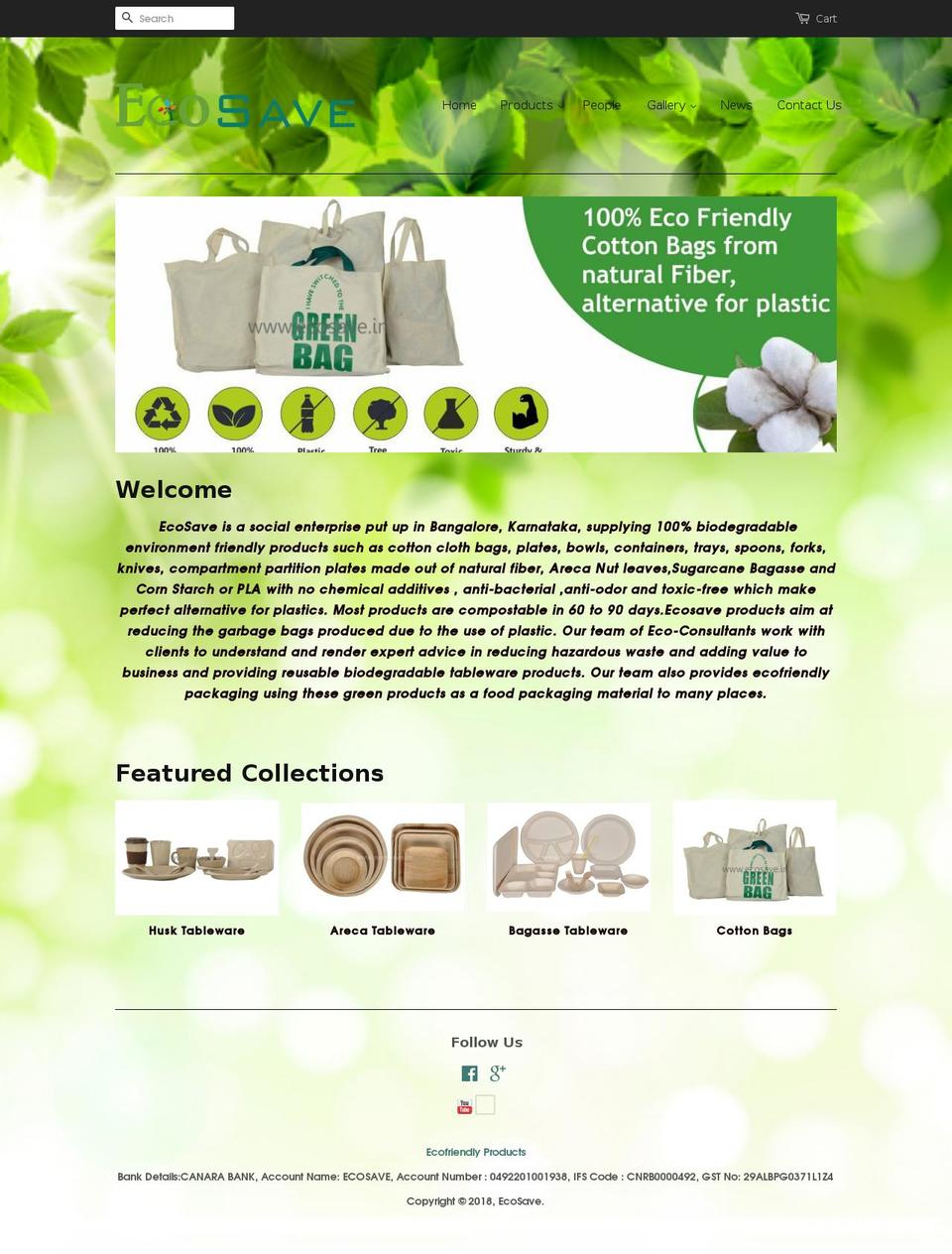 ecosave.in shopify website screenshot