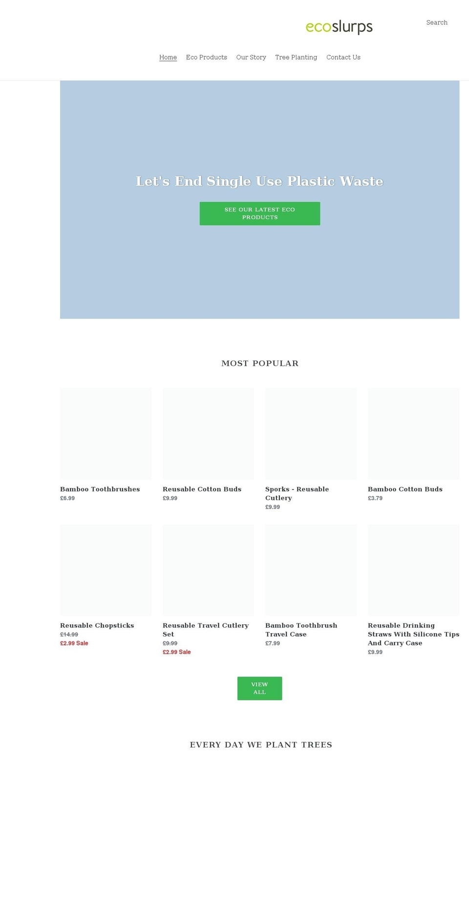 ecoslurps.com shopify website screenshot