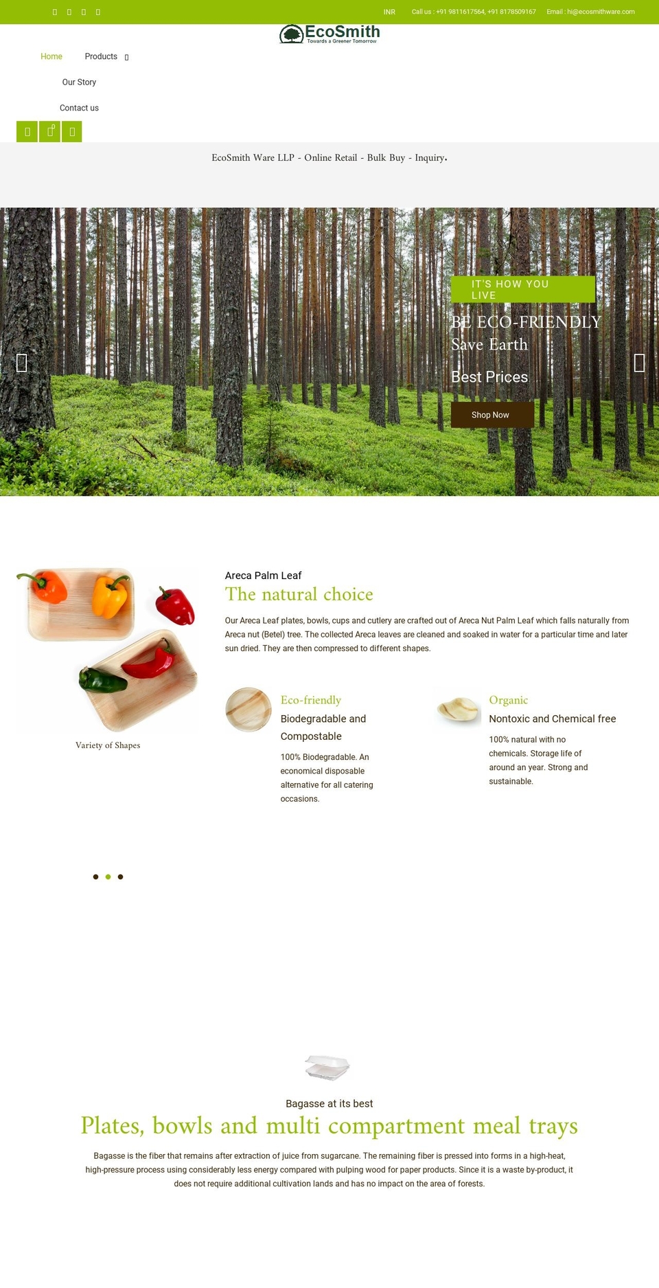 ecosmithware.com shopify website screenshot