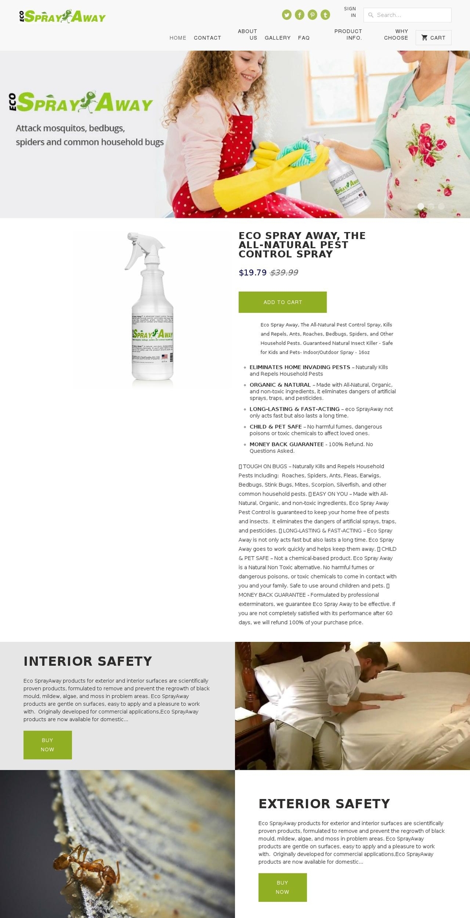 ecosprayaway.com — Shopify storefront screenshot