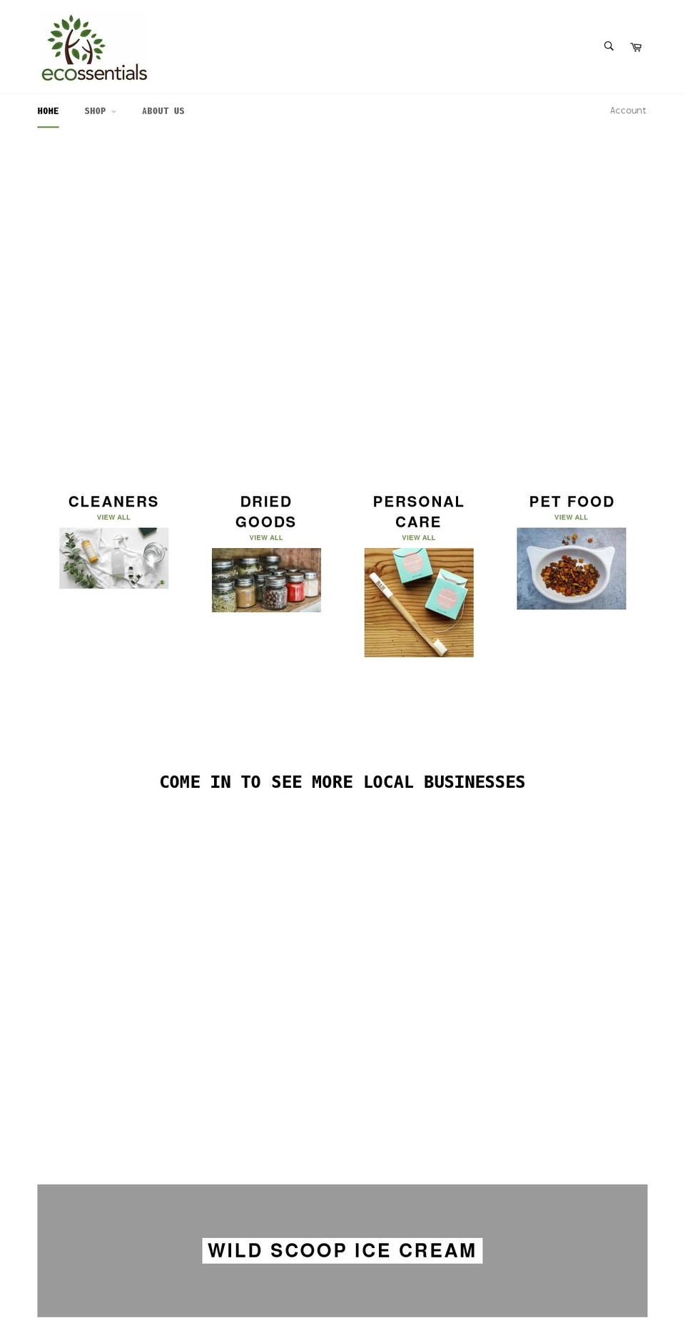 ecossentials.ca shopify website screenshot