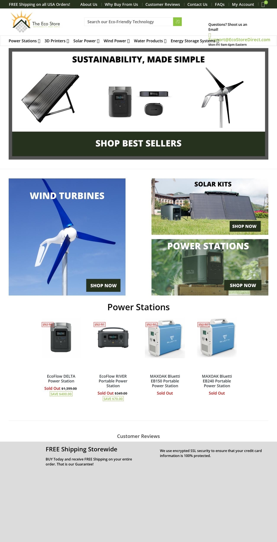 Shoptimize Shopify theme site example ecostoredirect.com