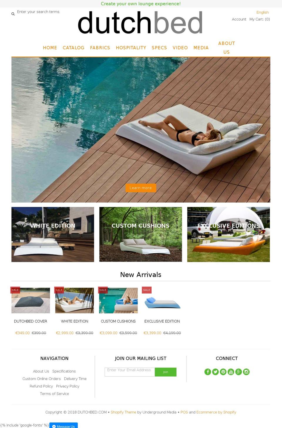 ecosunbed.com — Shopify storefront screenshot