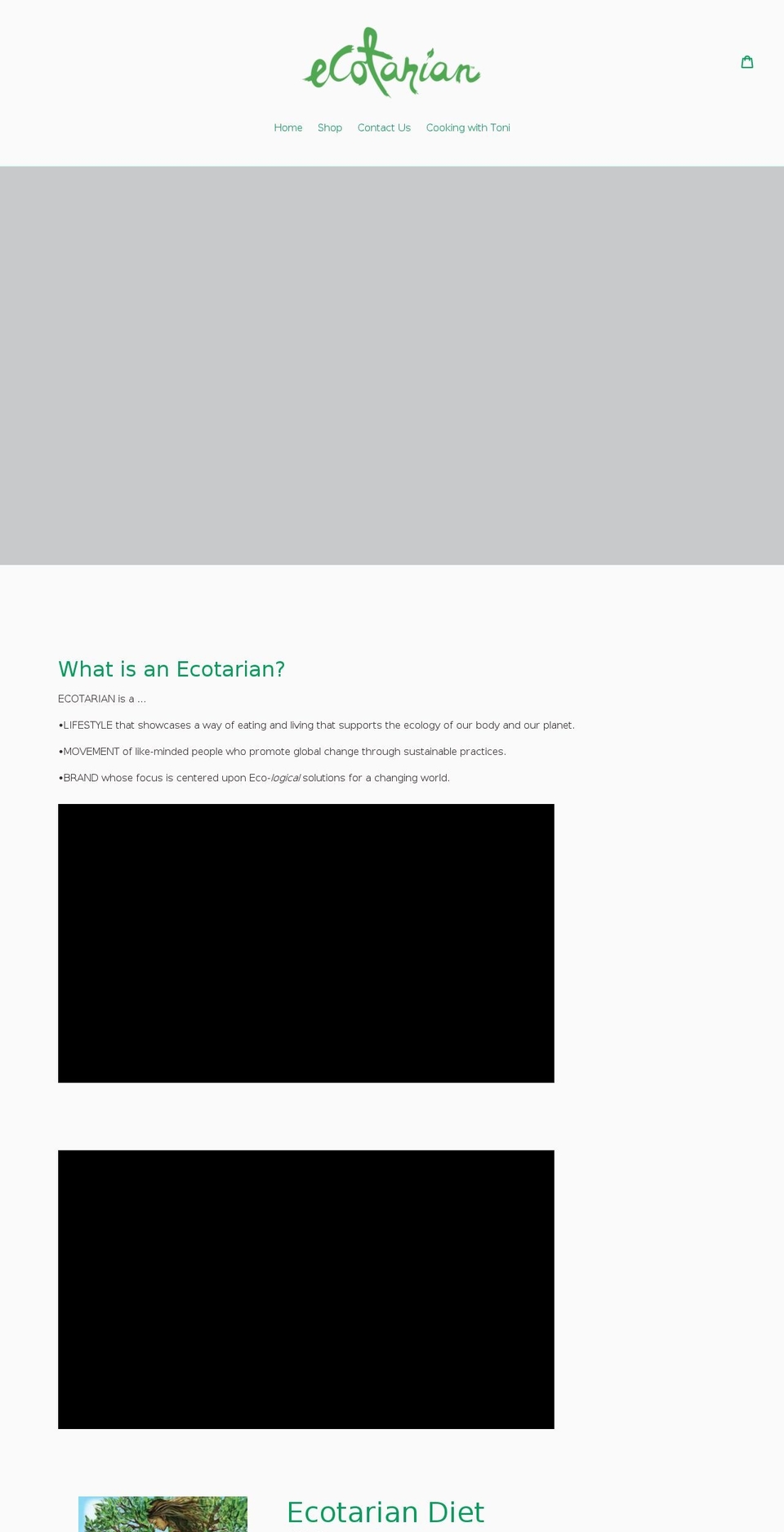 ecotarian.com shopify website screenshot